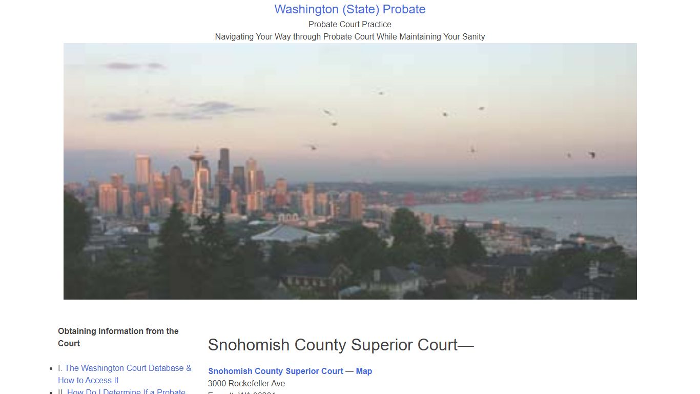 Washington Probate - Snohomish County Superior Court